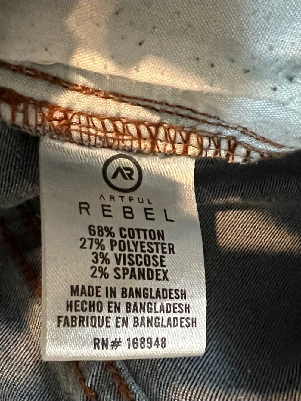 Artful Rebel Men's Jeans Blue Medium Wash - Size 36/32